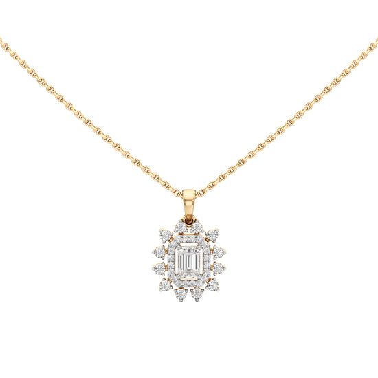 Delphina Emerald Cut Casual Pendant