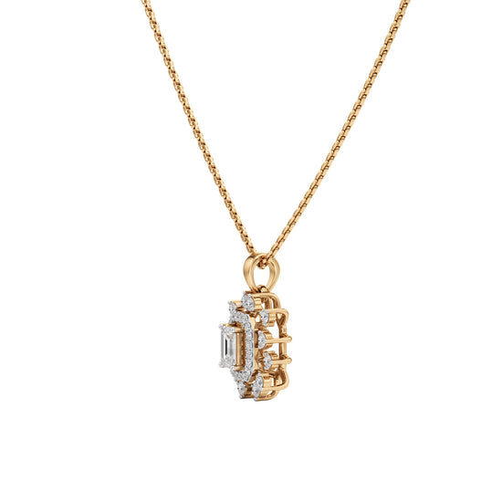 Delphina Emerald Cut Casual Pendant