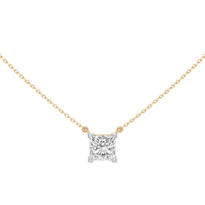 2.50Ct Princess Shape Solitaire Pendants