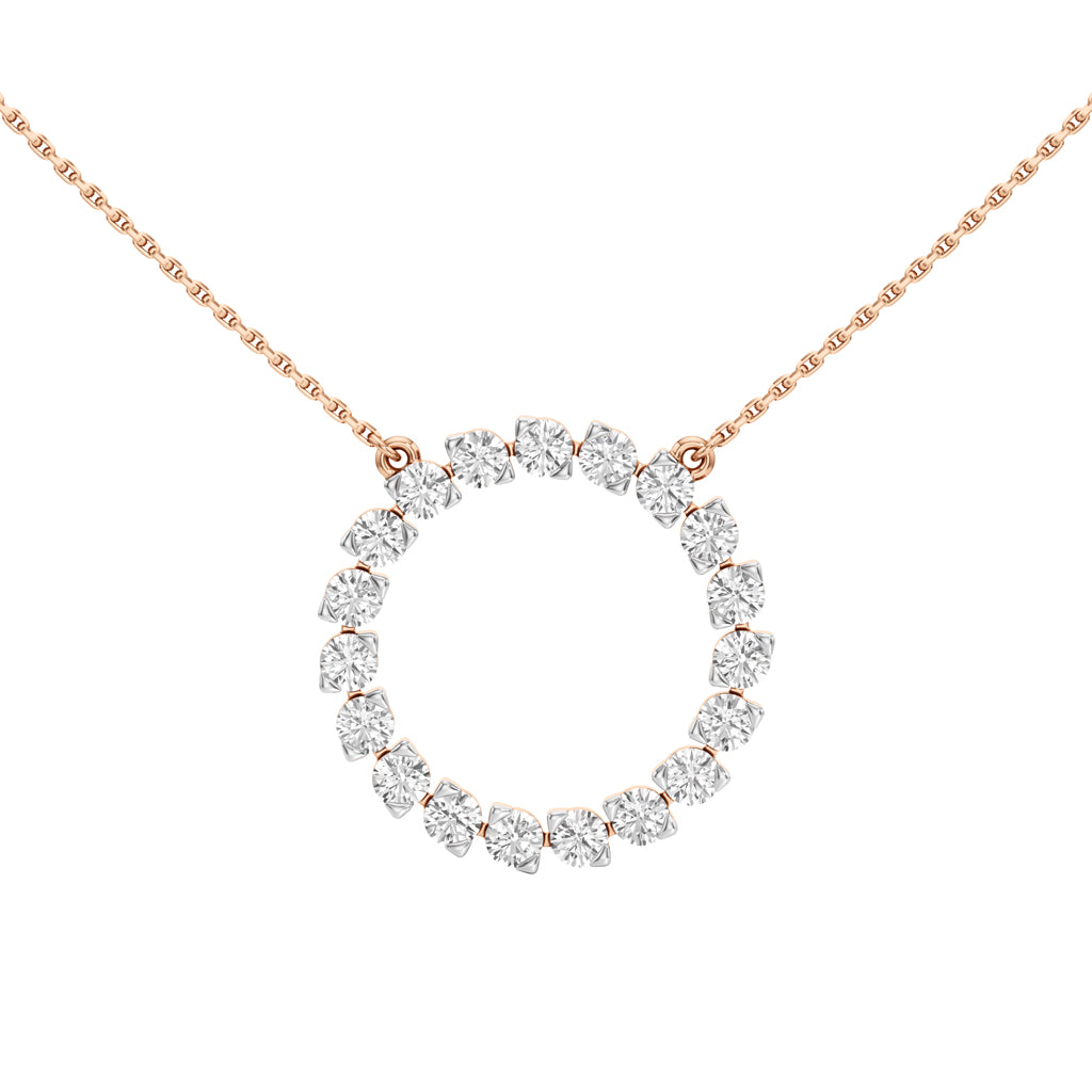 Juniper 2Ct Open Circle Round Cut Fancy Pendant