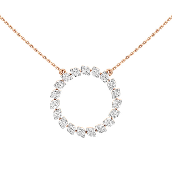 Juniper 2Ct Open Circle Round Cut Fancy Pendant