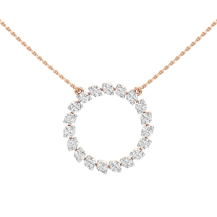 Juniper 2Ct Open Circle Round Cut Fancy Pendant