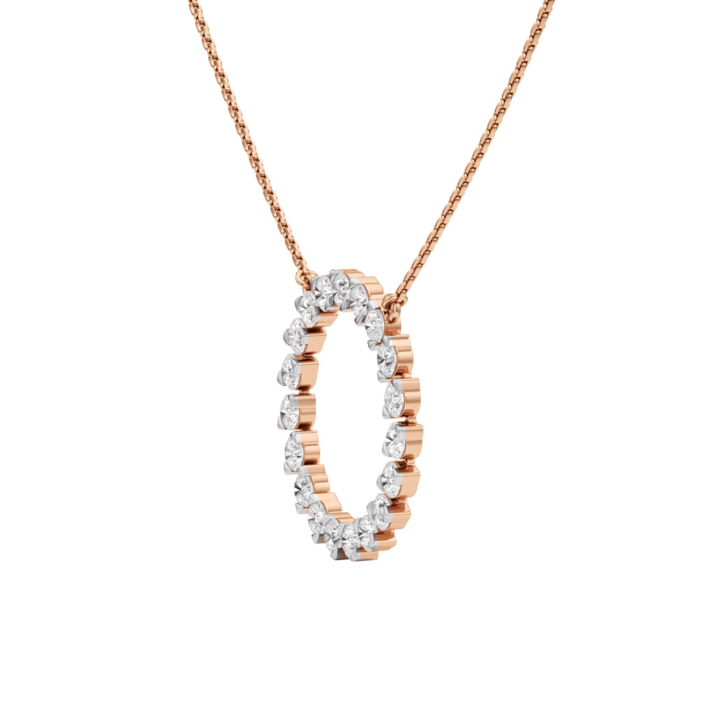Juniper 2Ct Open Circle Round Cut Fancy Pendant