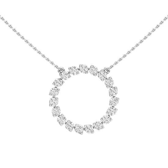 Juniper 2Ct Open Circle Round Cut Fancy Pendant