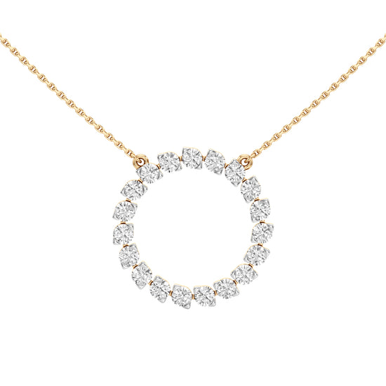 Juniper 2Ct Open Circle Round Cut Fancy Pendant