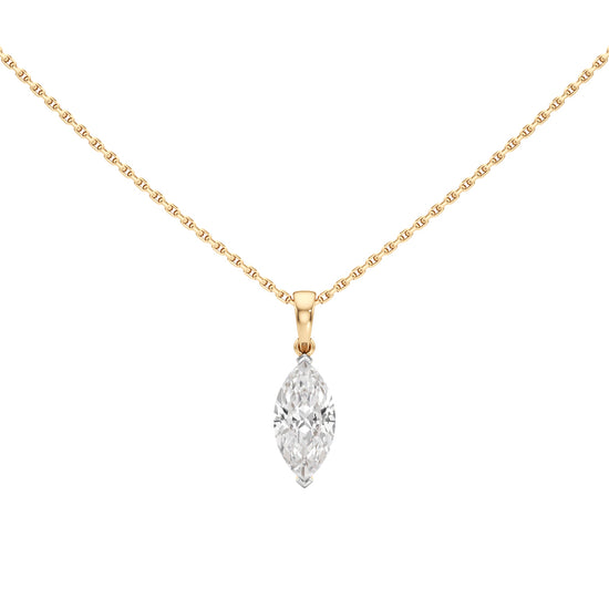 2Ct Marquise Shape,Solitaire Pendants