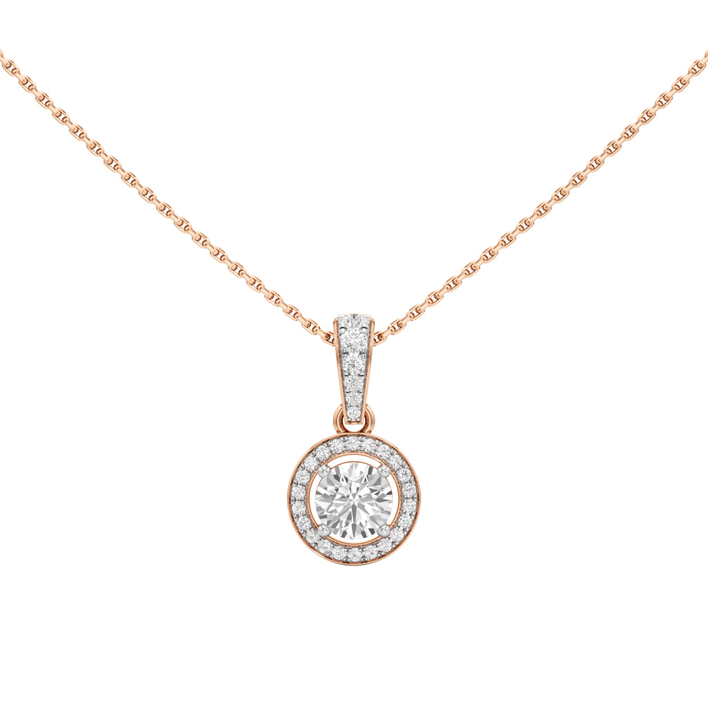 Jovianne 1.25Ct Concentric Round Cut Halo Pendant