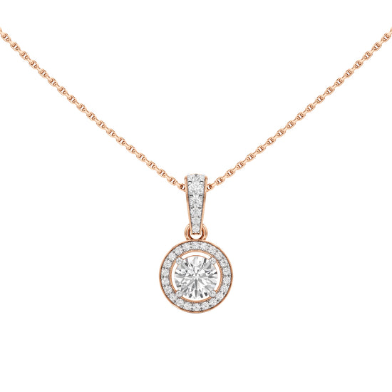Jovianne 1.25Ct Concentric Round Cut Halo Pendant