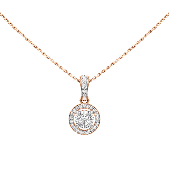 Jovianne 1.25Ct Concentric Round Cut Halo Pendant