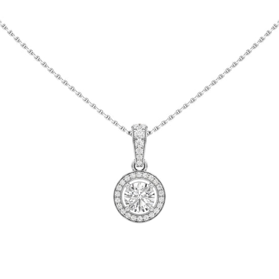 Jovianne 1.25Ct Concentric Round Cut Halo Pendant