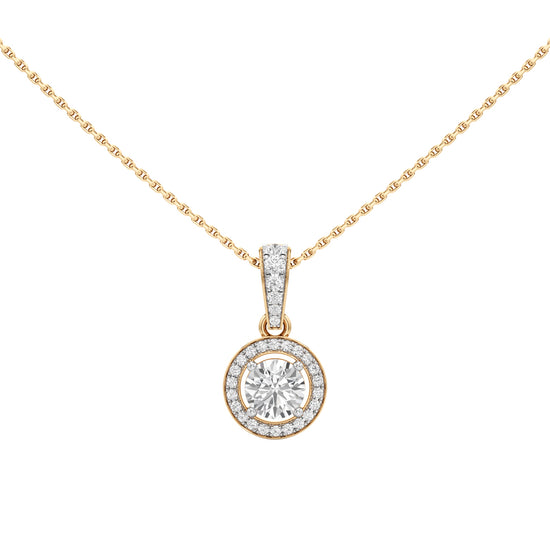 Jovianne 1.25Ct Concentric Round Cut Halo Pendant