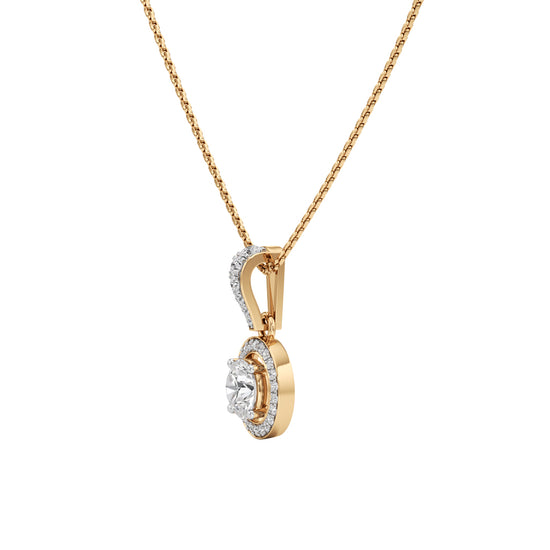 Jovianne 1.25Ct Concentric Round Cut Halo Pendant