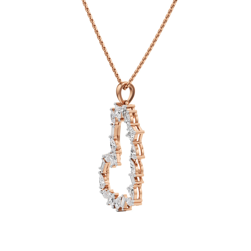 Galatea 2Ct Mix Shape Heart Style Fancy Pendant