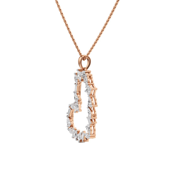 Galatea 2Ct Mix Shape Heart Style Fancy Pendant