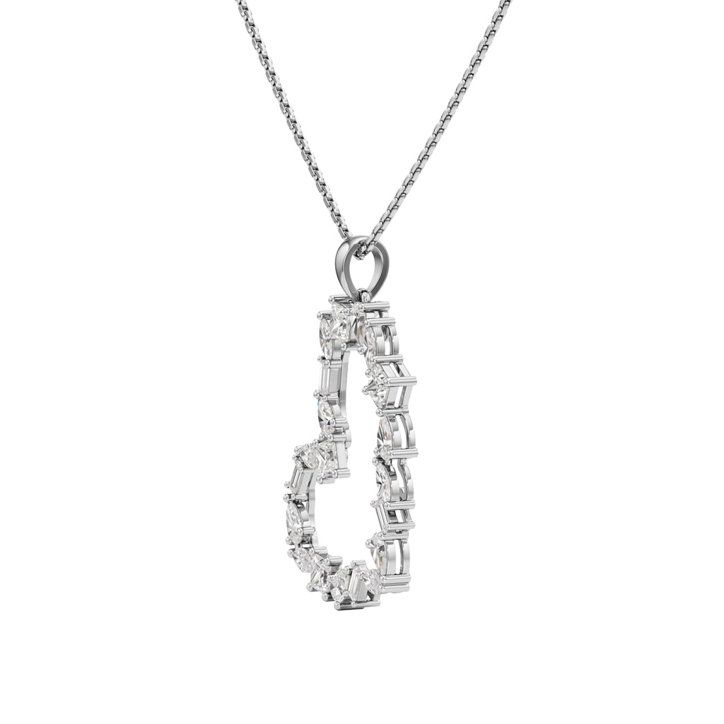 Galatea 2Ct Mix Shape Heart Style Fancy Pendant