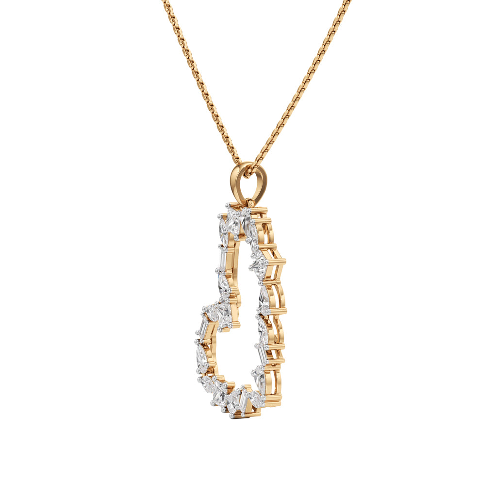 Galatea 2Ct Mix Shape Heart Style Fancy Pendant