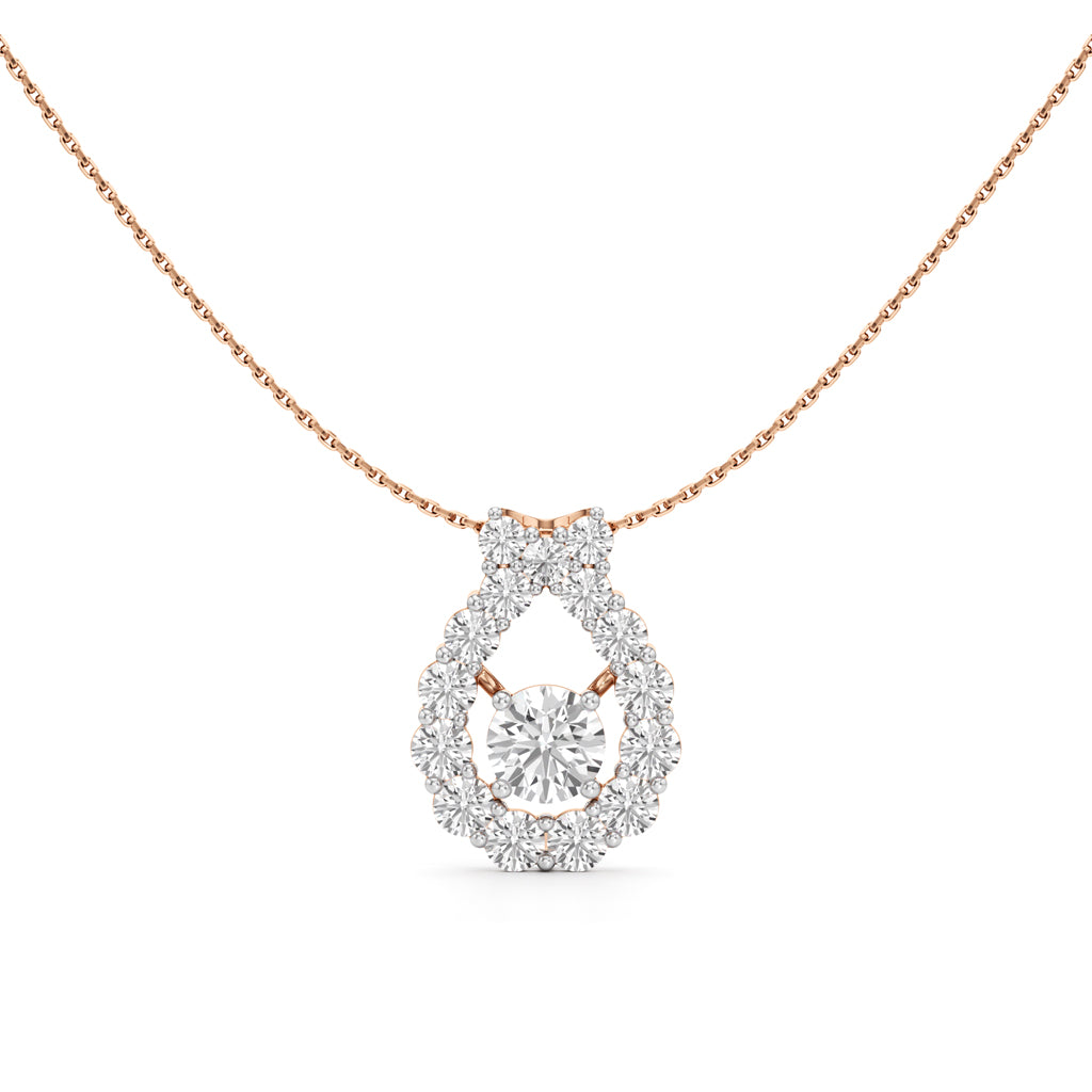 Uma 2.5Ct Open Circle Round Cut Fancy Pendant