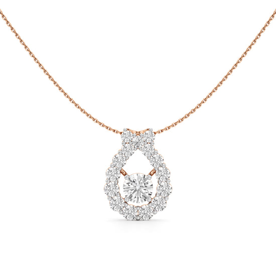 Uma 2.5Ct Open Circle Round Cut Fancy Pendant