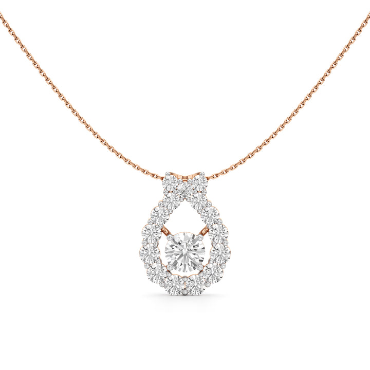 Uma 2.5Ct Open Circle Round Cut Fancy Pendant