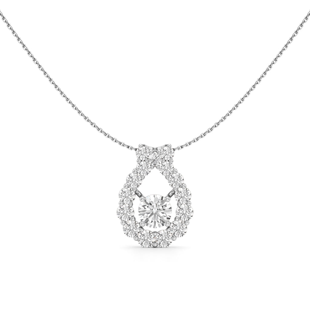 Uma 2.5Ct Open Circle Round Cut Fancy Pendant