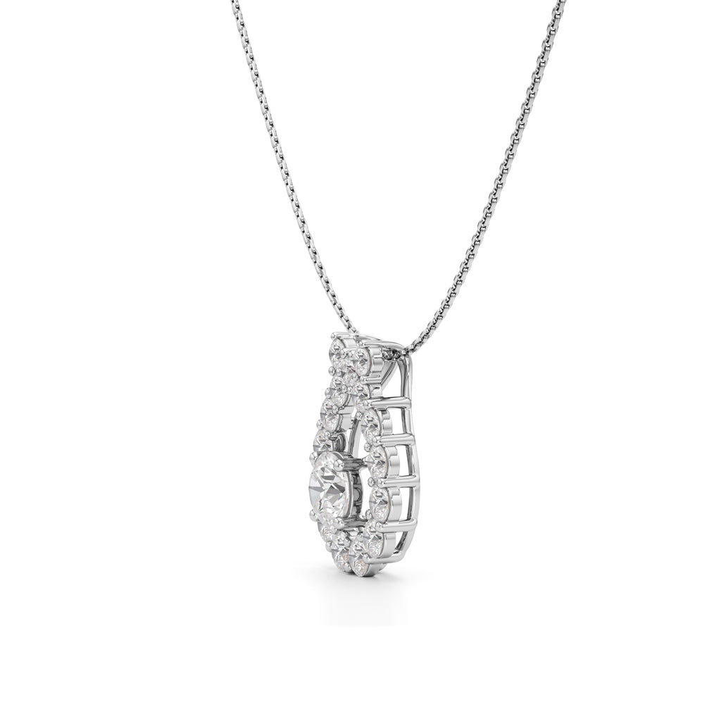 Uma 2.5Ct Open Circle Round Cut Fancy Pendant