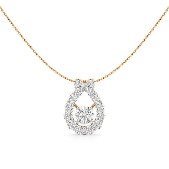 Uma 2.5Ct Open Circle Round Cut Fancy Pendant