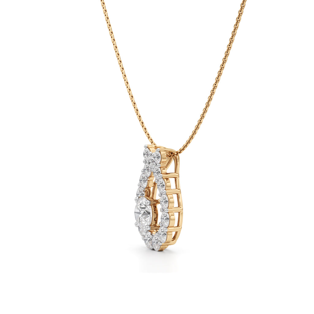 Uma 2.5Ct Open Circle Round Cut Fancy Pendant