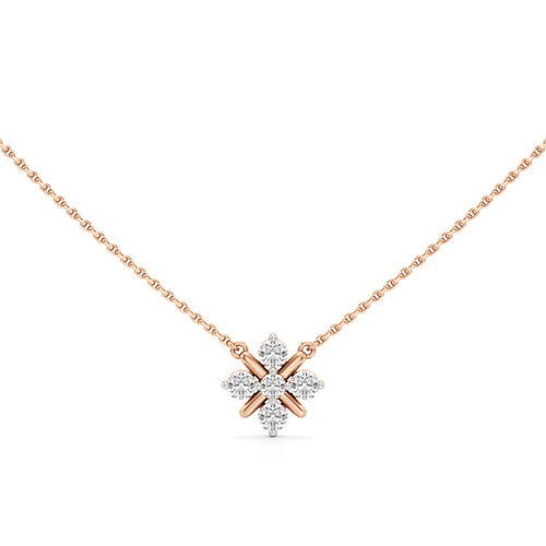 Hush Floral Round Cut Delicate Pendant
