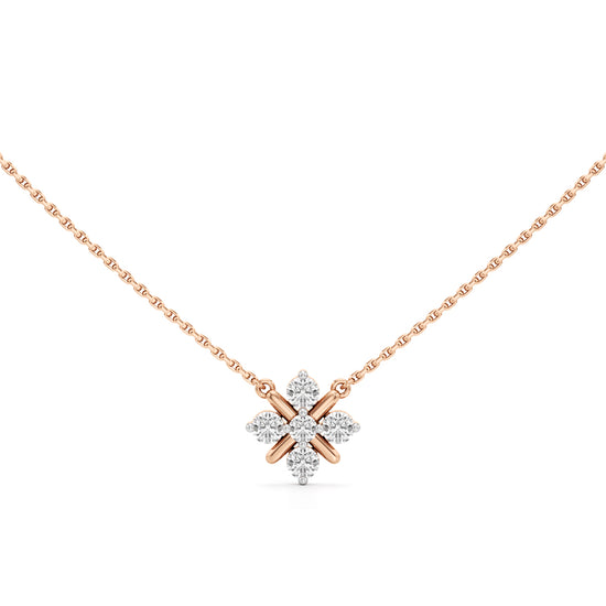 Hush Floral Round Cut Delicate Pendant