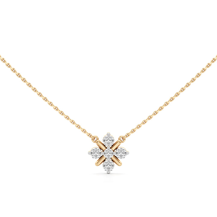 Hush Floral Round Cut Delicate Pendant