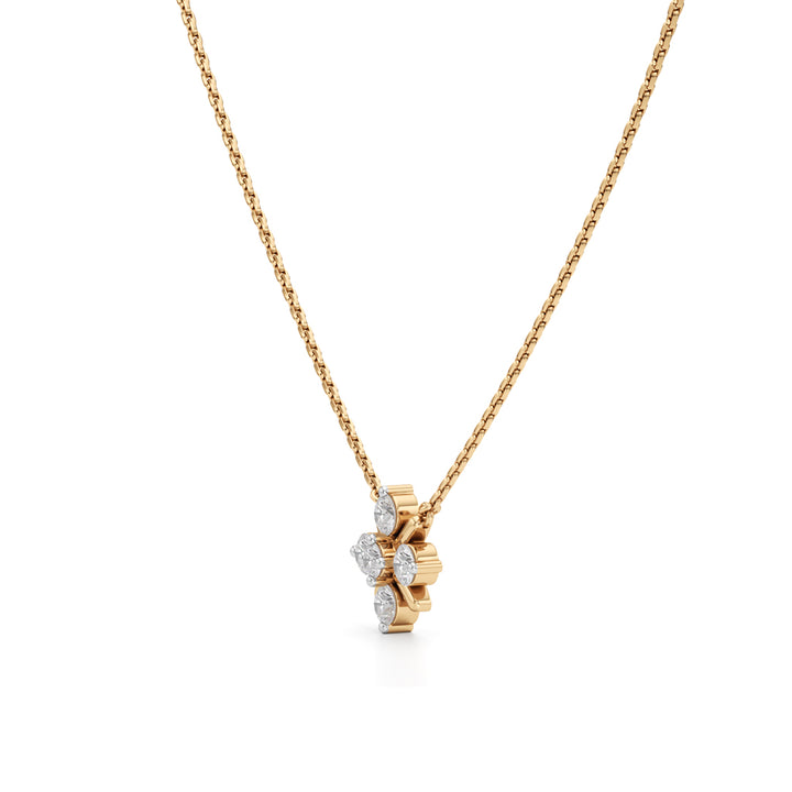 Hush Floral Round Cut Delicate Pendant