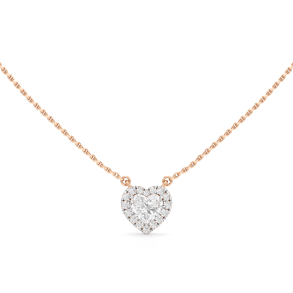 Etherea Heart Cut Halo Pendant