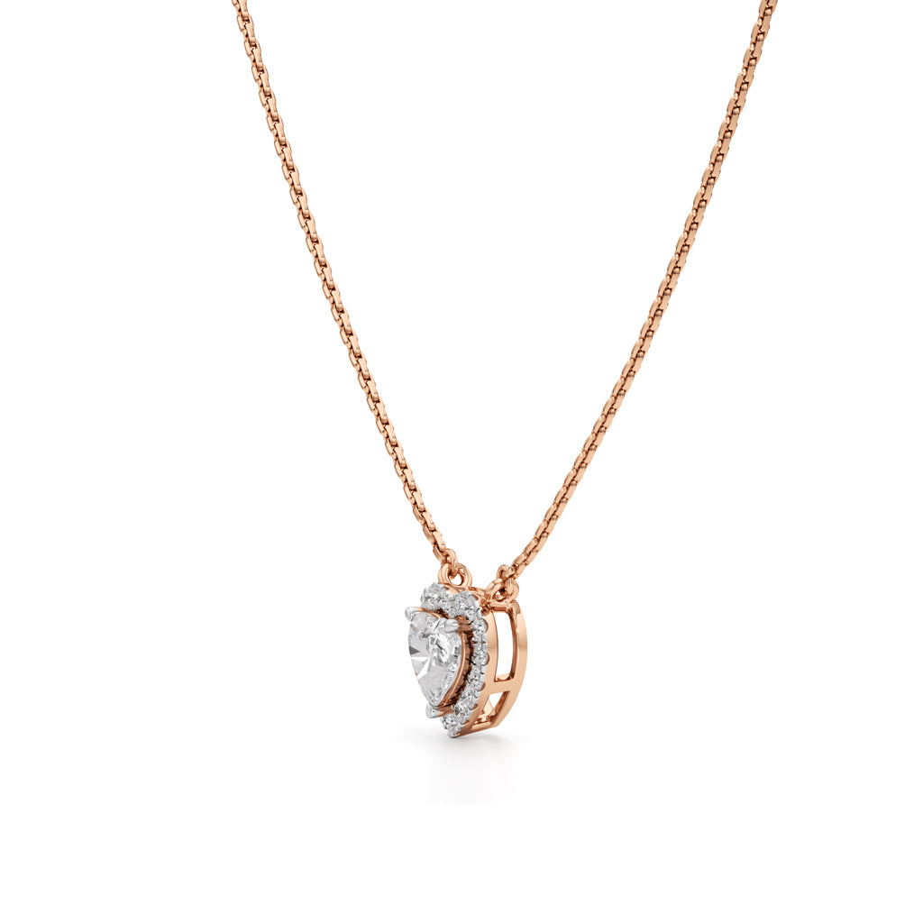 Etherea Heart Cut Halo Pendant