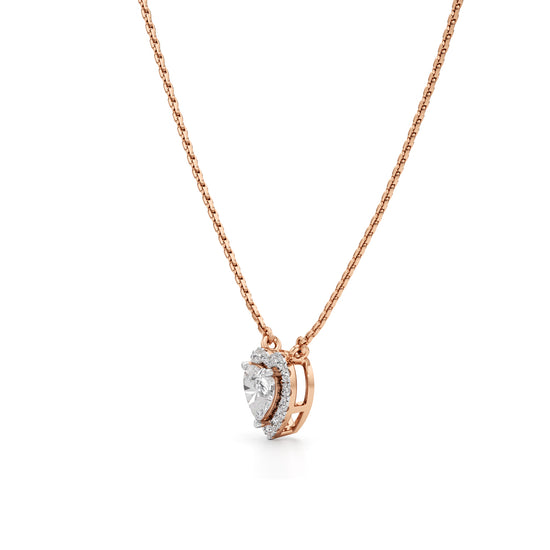 Etherea Heart Cut Halo Pendant