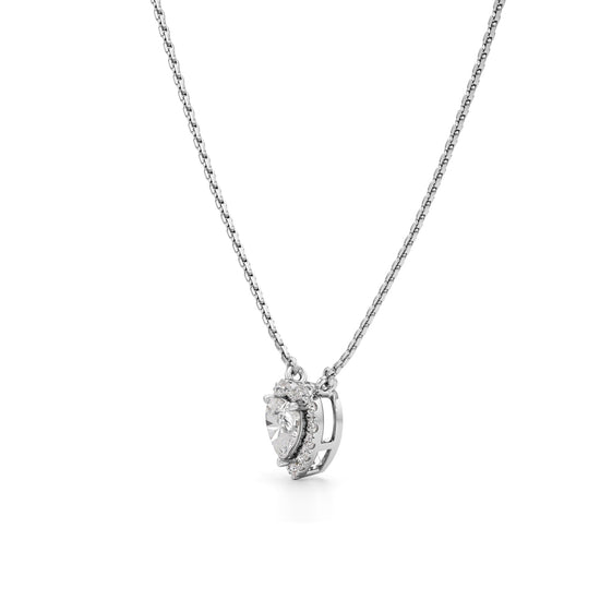 Etherea Heart Cut Halo Pendant