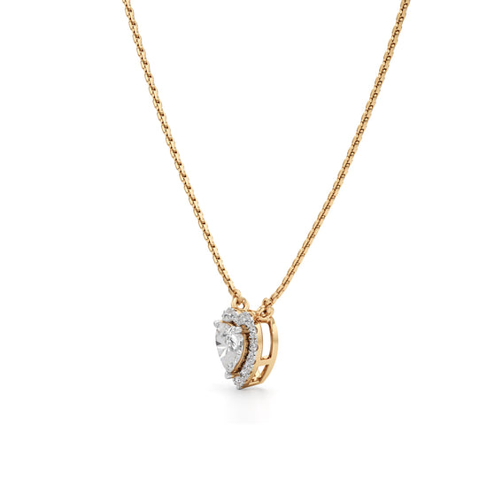 Etherea Heart Cut Halo Pendant