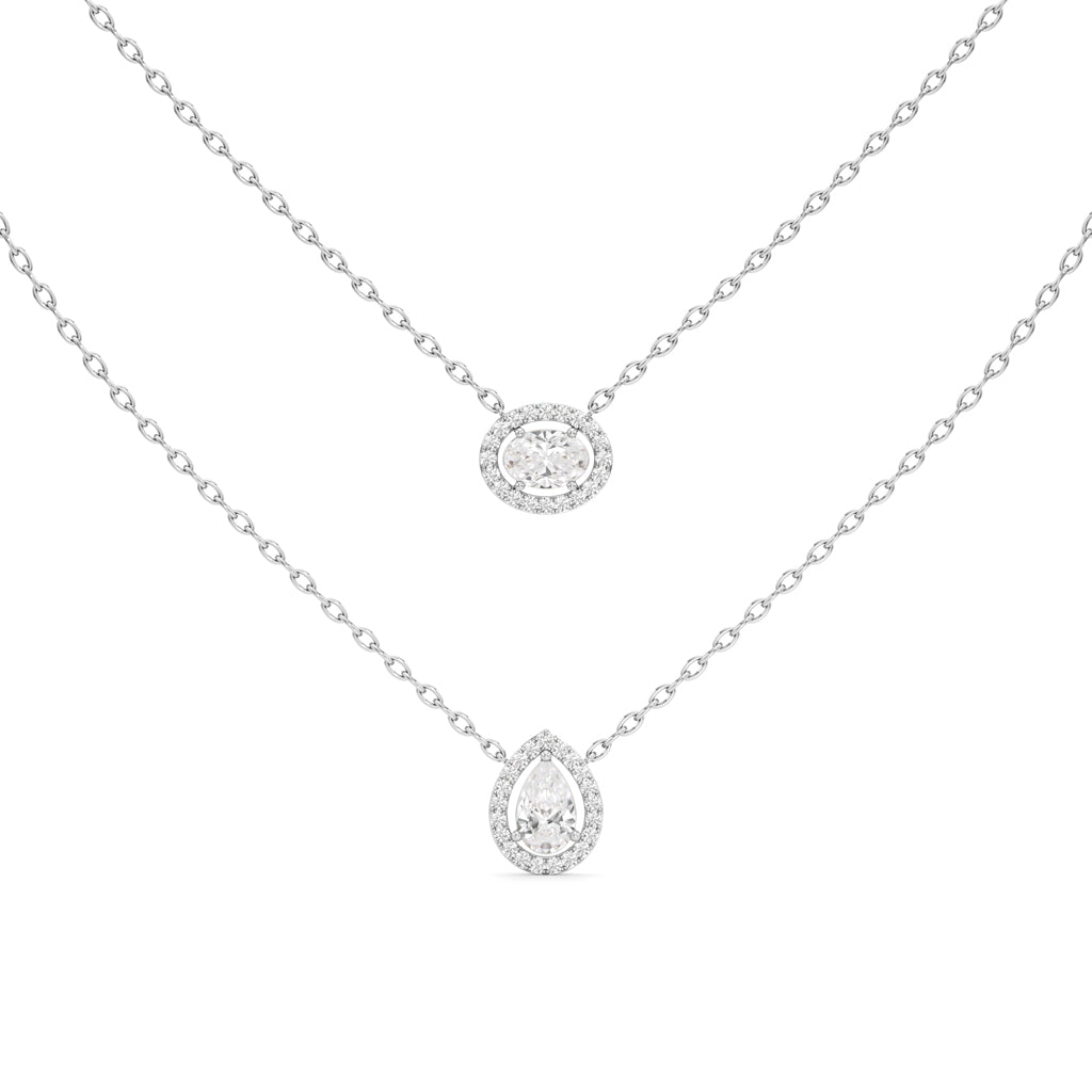 2.50 Ct Pear Oval Lumora Pendant