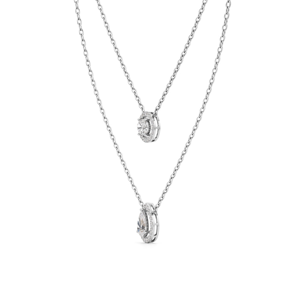 2.50 Ct Pear Oval Lumora Pendant