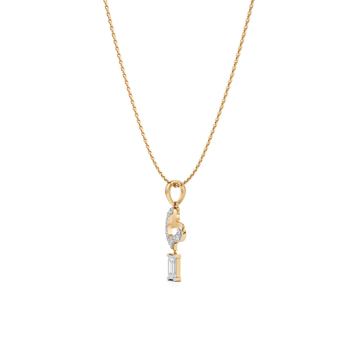 1.00Ct Emerald & Round Glow Pendant