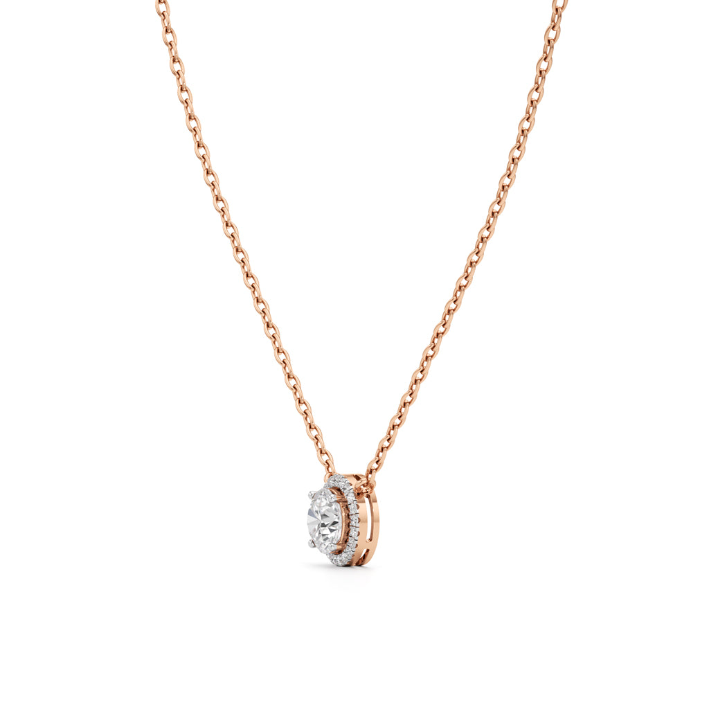 1.75Ct Round Glimmer Halo Pendant