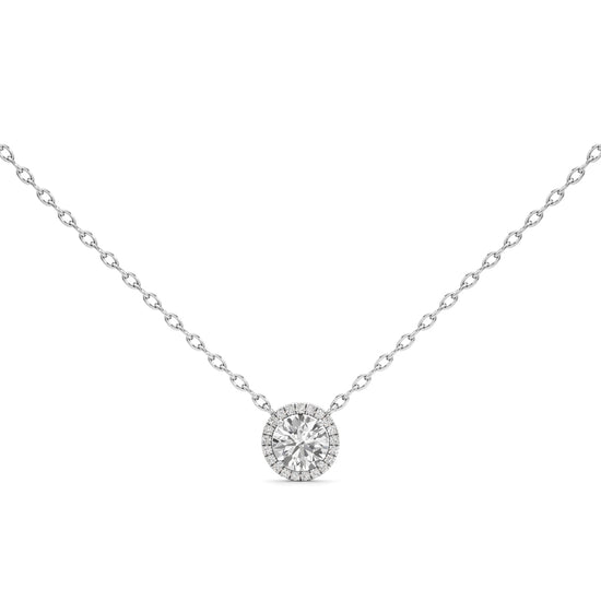 1.75Ct Round Glimmer Halo Pendant