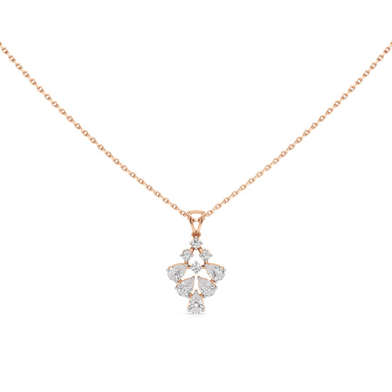 1.00Ct Pear & Round Gleam Pendant