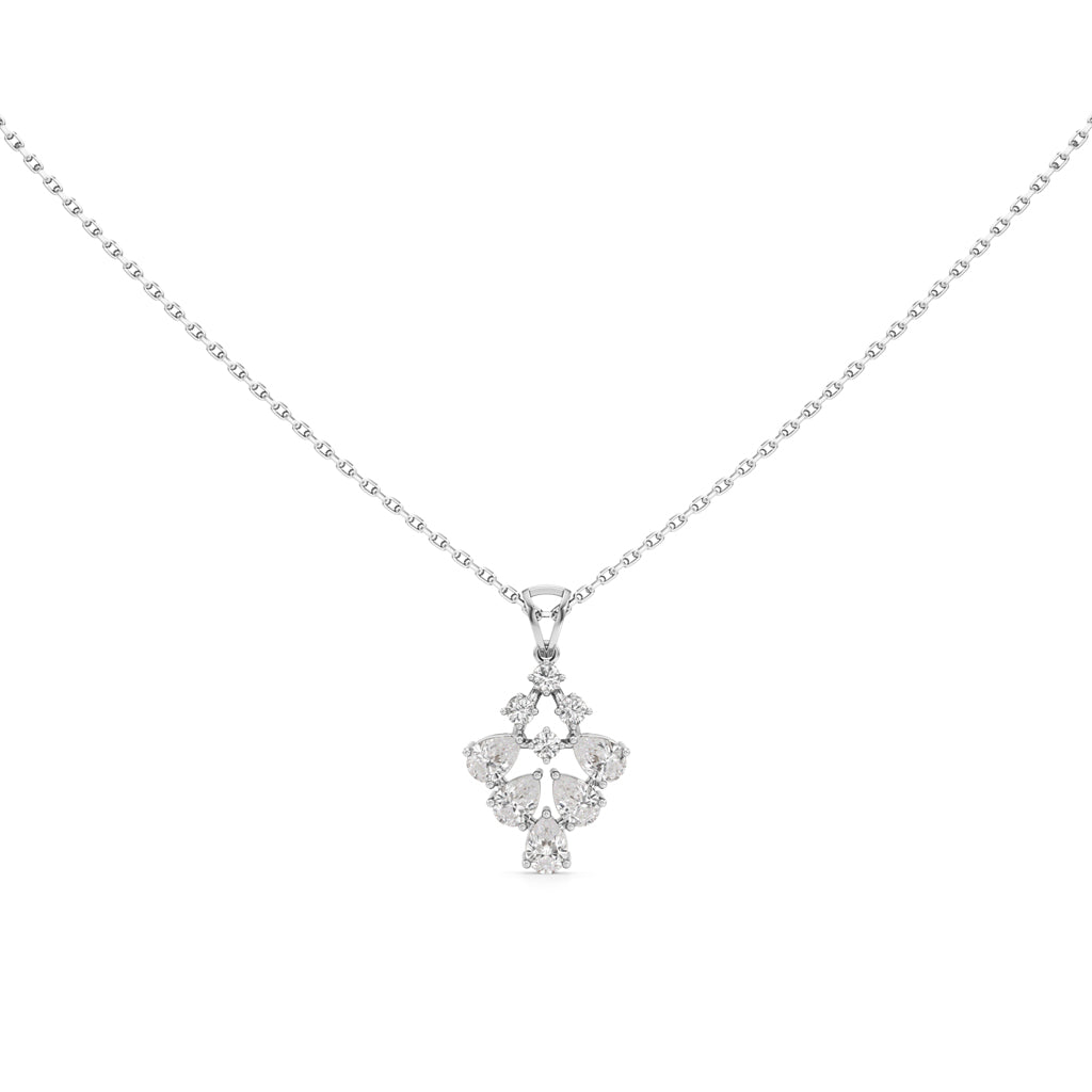 1.00Ct Pear & Round Gleam Pendant