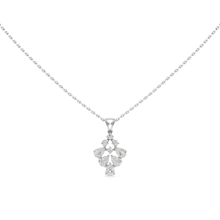 1.00Ct Pear & Round Gleam Pendant