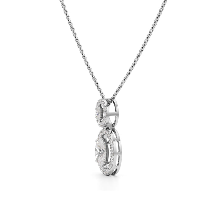 1.75 Ct Halo Aura Pendant