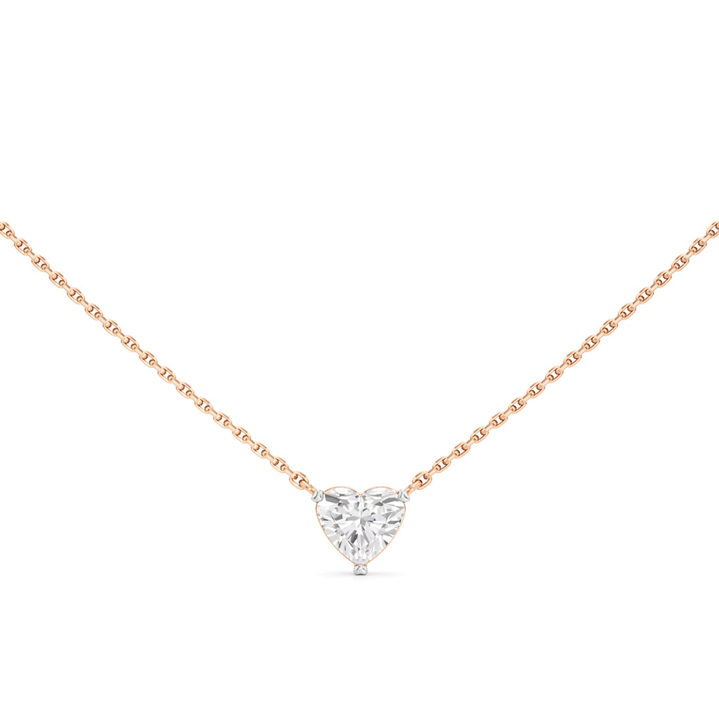 1.00 Ct Heart Shape Solitaire Pendant