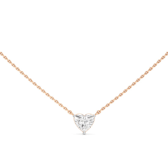 1.00 Ct Heart Shape Solitaire Pendant