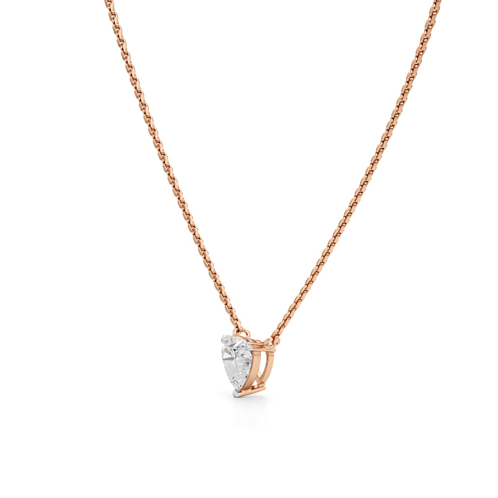 1.00 Ct Heart Shape Solitaire Pendant