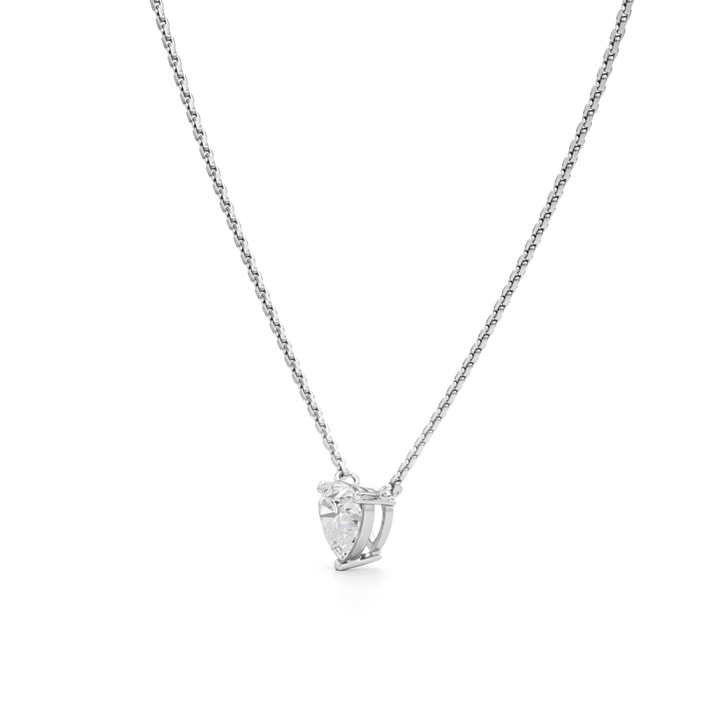 1.00 Ct Heart Shape Solitaire Pendant