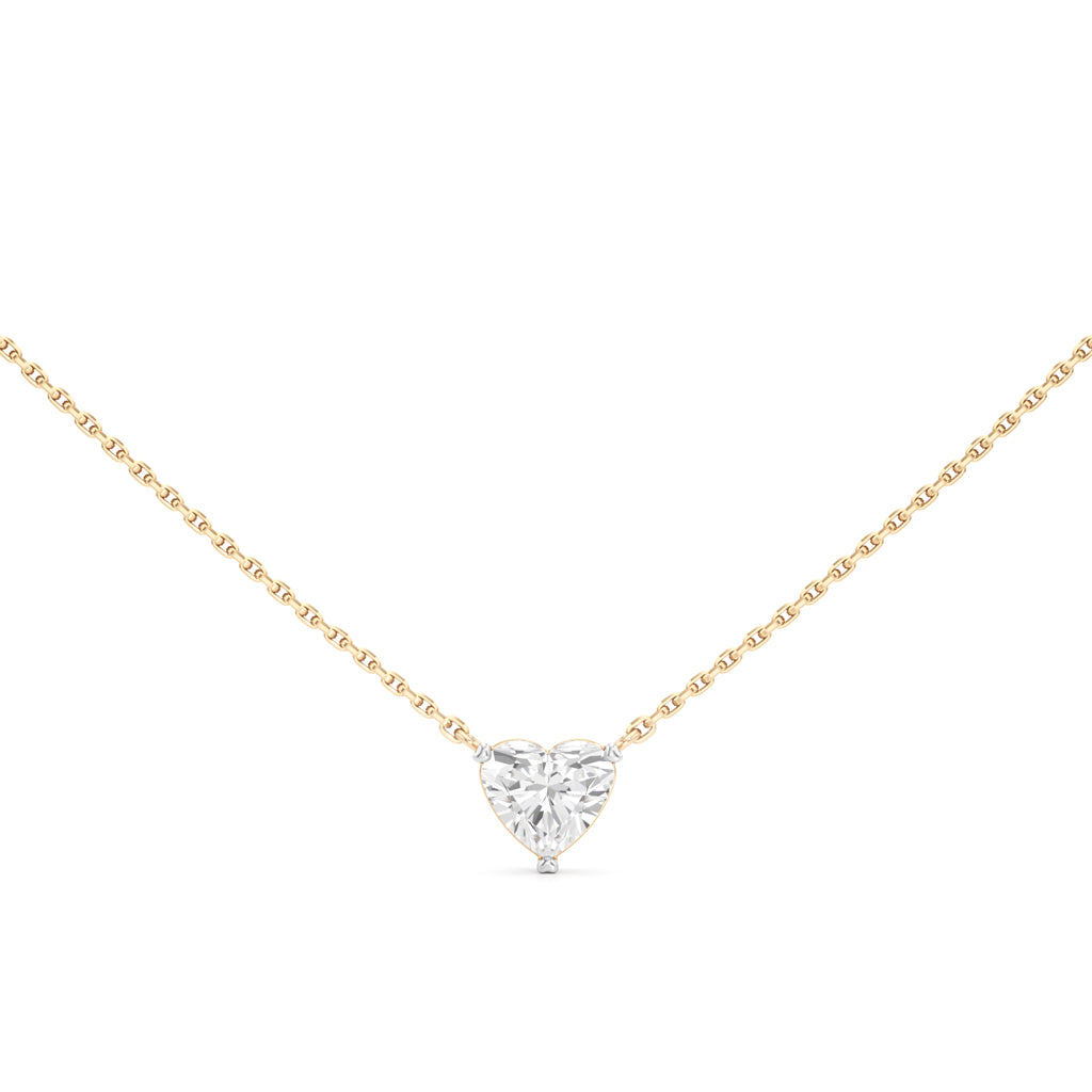 1.00 Ct Heart Shape Solitaire Pendant
